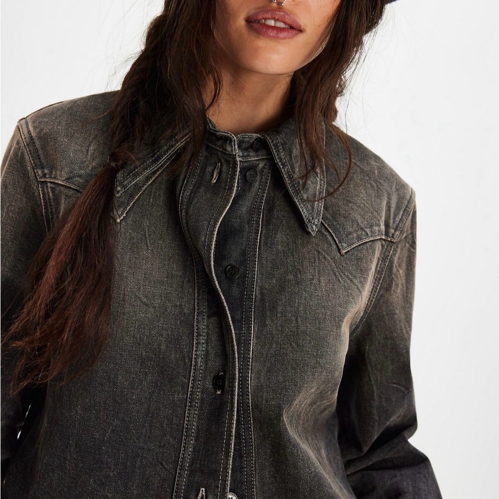 Closed - Free People Western Denim Jacket/Shacket - Picture 3 of 8